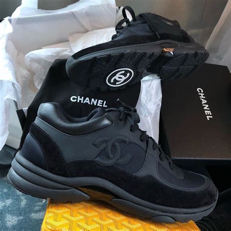 all black chanel sneakers|Chanel sneakers men's.